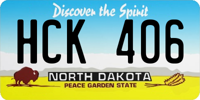 ND license plate HCK406