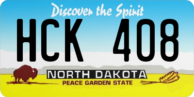 ND license plate HCK408