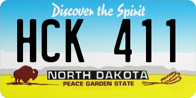 ND license plate HCK411