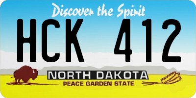 ND license plate HCK412