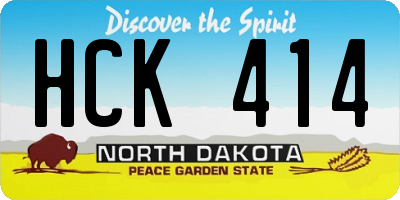 ND license plate HCK414