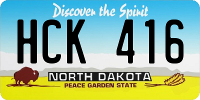 ND license plate HCK416