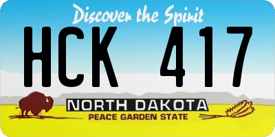 ND license plate HCK417