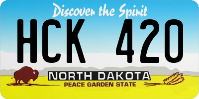 ND license plate HCK420