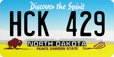 ND license plate HCK429