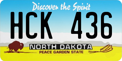 ND license plate HCK436
