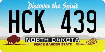 ND license plate HCK439