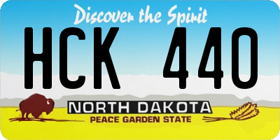 ND license plate HCK440