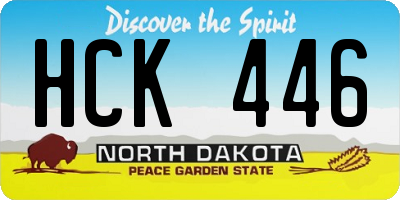 ND license plate HCK446