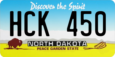 ND license plate HCK450