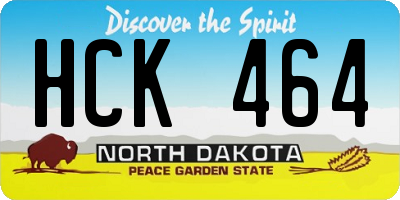 ND license plate HCK464