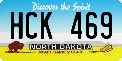 ND license plate HCK469