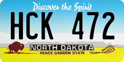 ND license plate HCK472