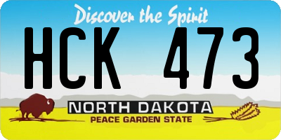 ND license plate HCK473