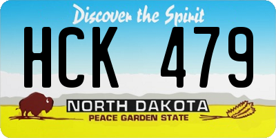 ND license plate HCK479