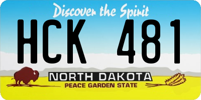 ND license plate HCK481