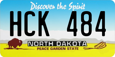 ND license plate HCK484