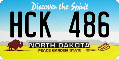 ND license plate HCK486