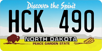 ND license plate HCK490