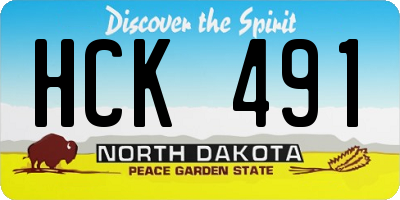ND license plate HCK491