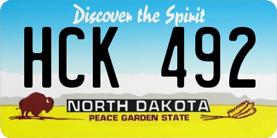 ND license plate HCK492