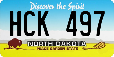 ND license plate HCK497
