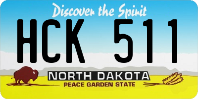 ND license plate HCK511