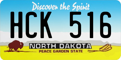 ND license plate HCK516