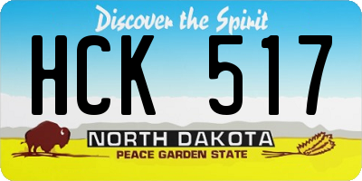 ND license plate HCK517