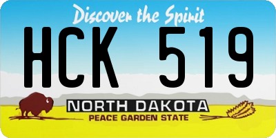 ND license plate HCK519