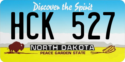 ND license plate HCK527