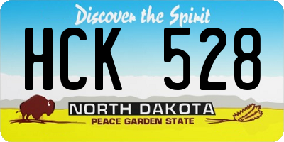 ND license plate HCK528