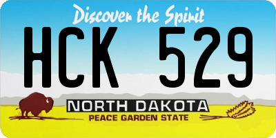 ND license plate HCK529