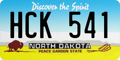 ND license plate HCK541