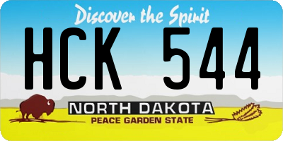 ND license plate HCK544