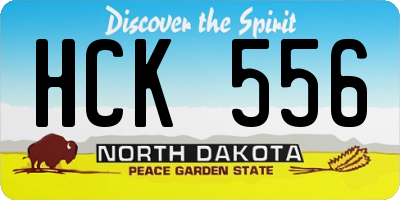 ND license plate HCK556