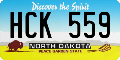 ND license plate HCK559