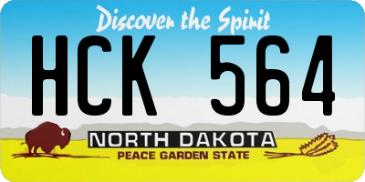 ND license plate HCK564