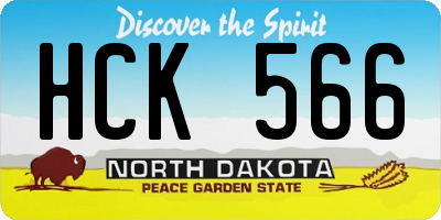 ND license plate HCK566