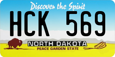 ND license plate HCK569