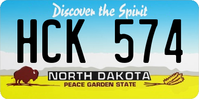 ND license plate HCK574