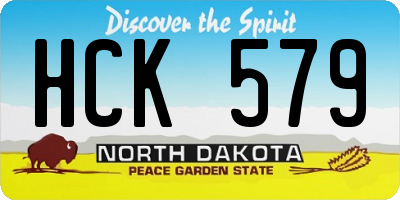 ND license plate HCK579