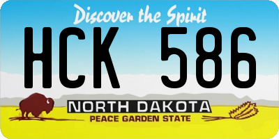 ND license plate HCK586