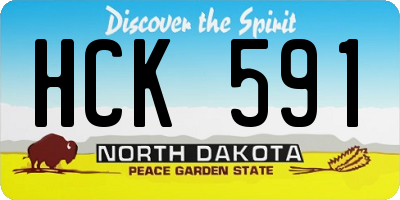 ND license plate HCK591