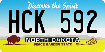 ND license plate HCK592