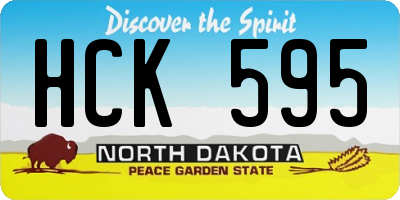 ND license plate HCK595