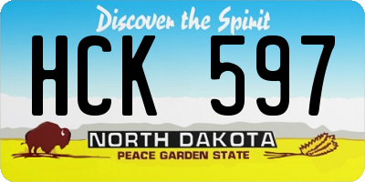 ND license plate HCK597