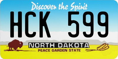 ND license plate HCK599