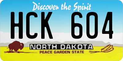 ND license plate HCK604