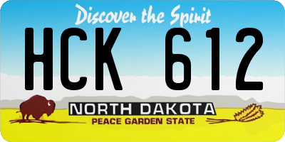 ND license plate HCK612